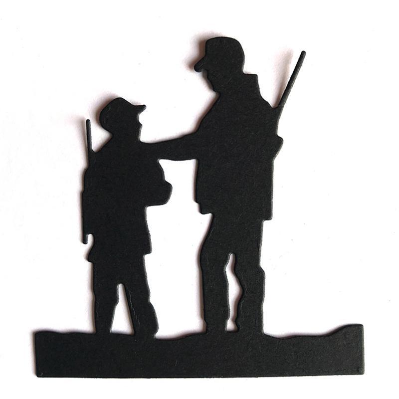 Dad and Son Mould Embossing Stencil DIY Printing Steel Mould for Album Making