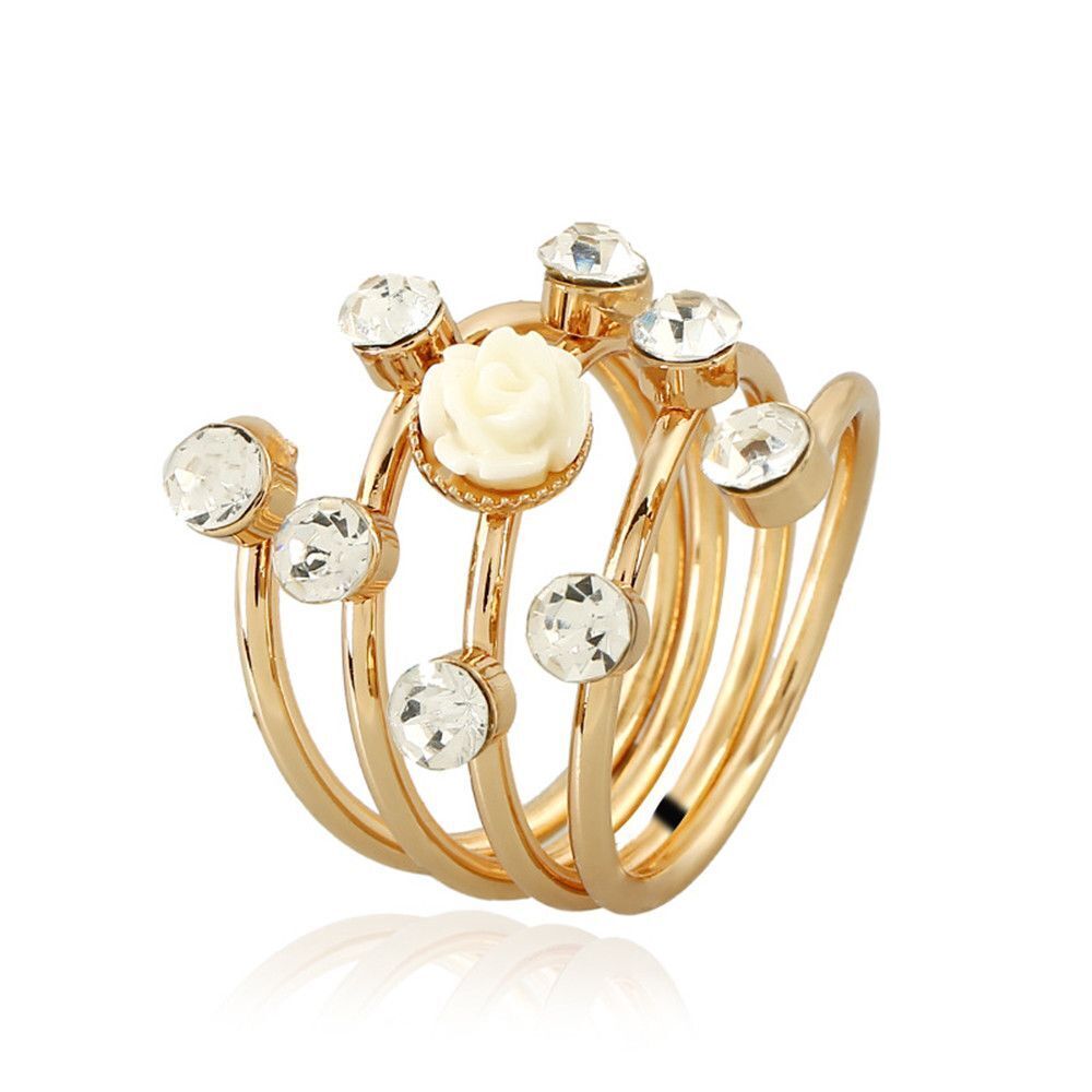 Fashion Gifts Knuckle Finger Rings Opening Rings Rhinestone Statement Jewelry