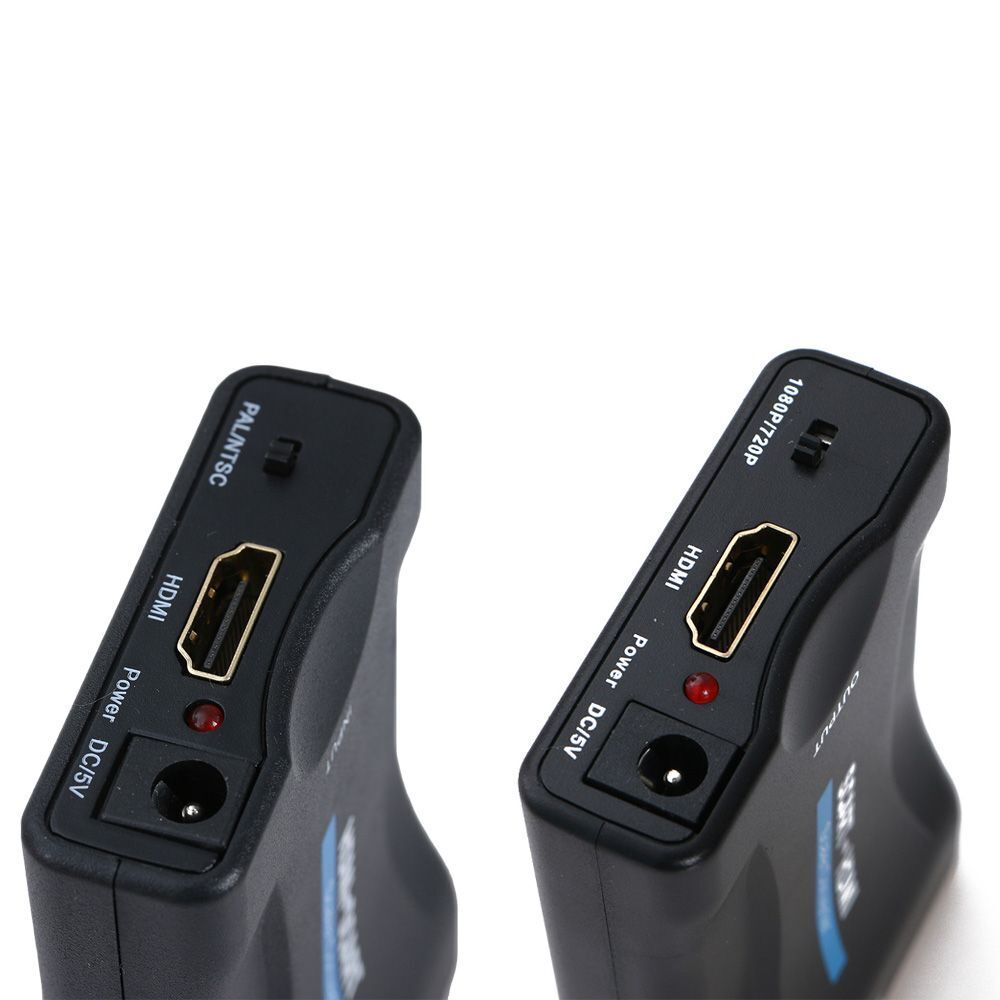 1080P Connector DC Cable HDMI To SCART Signal Adapter Converter Video Audio