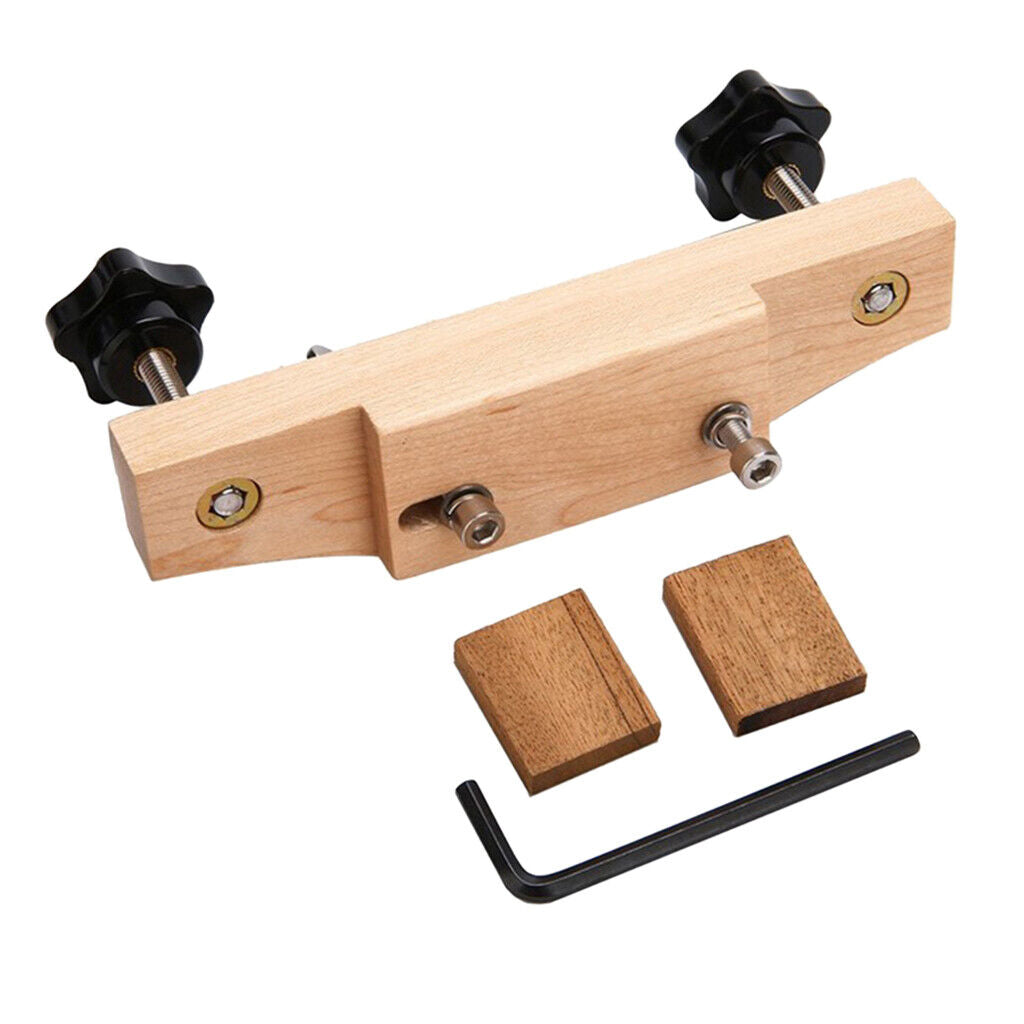 1x Maple  Acoustic Guitar Bridge Clamp Set Luthier Tool 1.45x6.02x0.94in