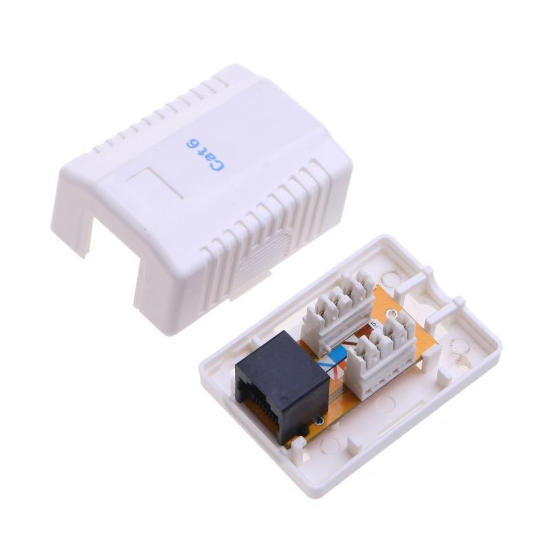 RJ45 Cat6 Keystone Jack Insert, 8P8C Punch Down Keystone Jack Adapter, White