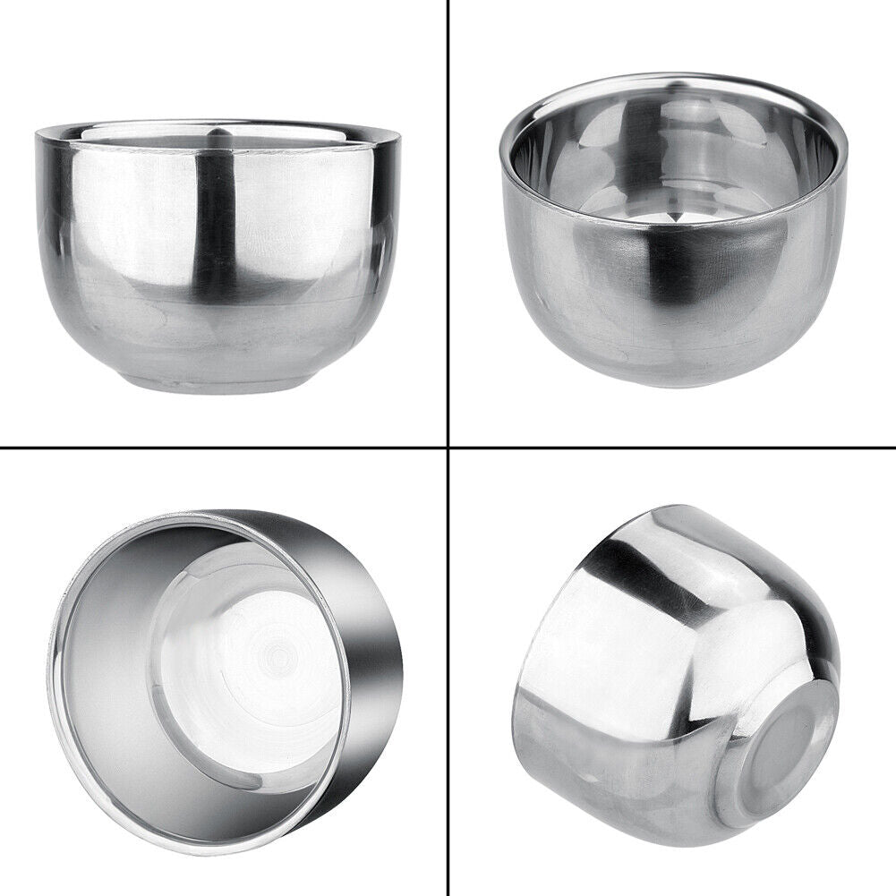 Double Layer Soap Cup Heat Insulation Smooth Shaving Mug Bowl (200ML)