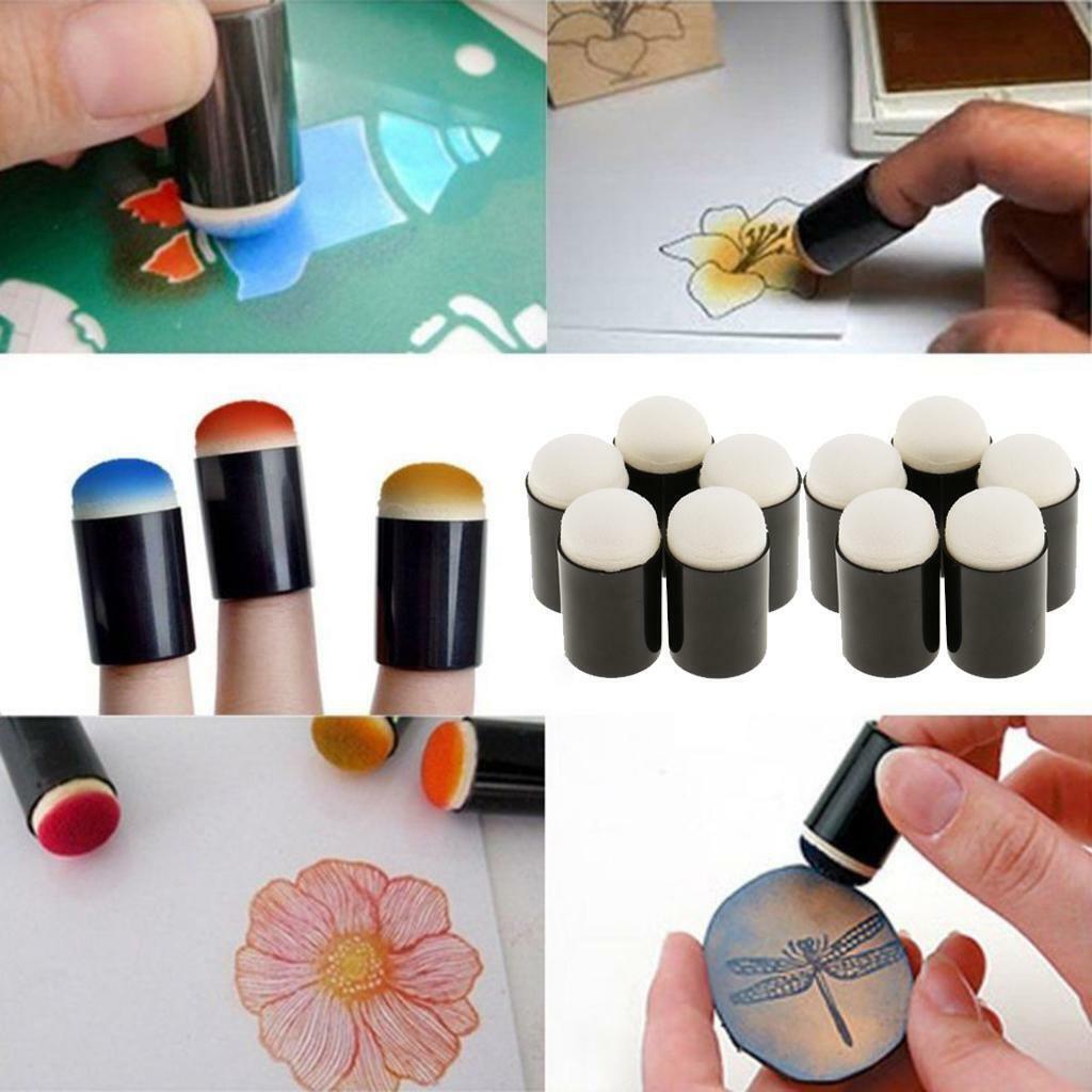 10pcs Finger Daubers Sponge Stamping Brush Children Graffiti Painting Tool