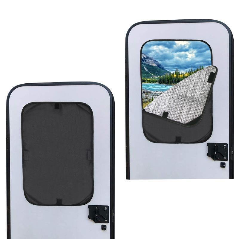RV Door Window Shade Cover Waterproof Oxford Cloth Material  Sunshade Shield