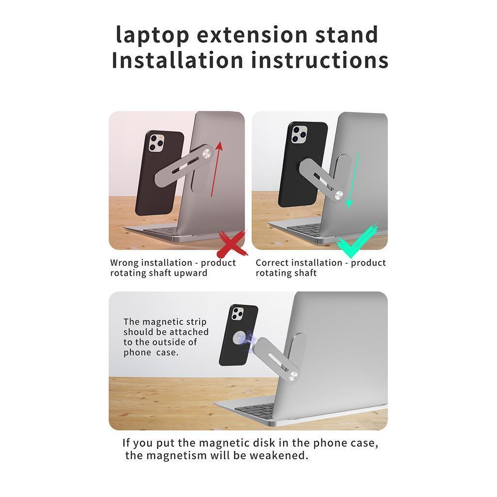 Computer Laptop  Magnetic Phone Holder Bracket Fixed