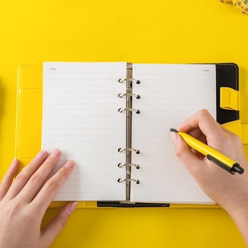 A6 PU Leather Journal Diary Planner Notebook with Password Lock Agenda Notepad