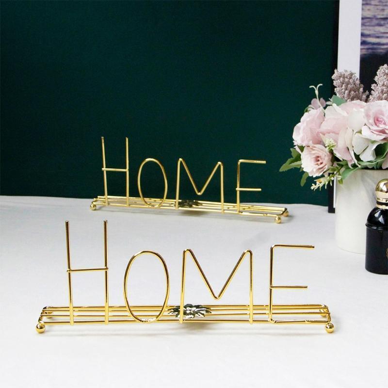 Modern Home Sign Metal Freestanding Letters Word Signs for Home Decoration Props