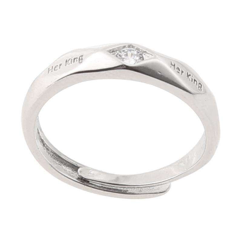 Zircon Decoration Cold Wind Ins Opening Couple Rings Korean Women Wedding Rings