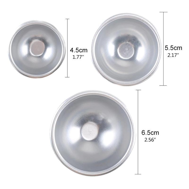 Set of 6 Aluminum Alloy Material Pudding Baking Shallow Semicircle Mould