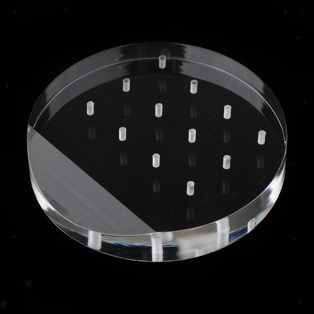 1 Pc Nail Drill Bit Holder Clear Exhibition Stand Display Nail Art Plate