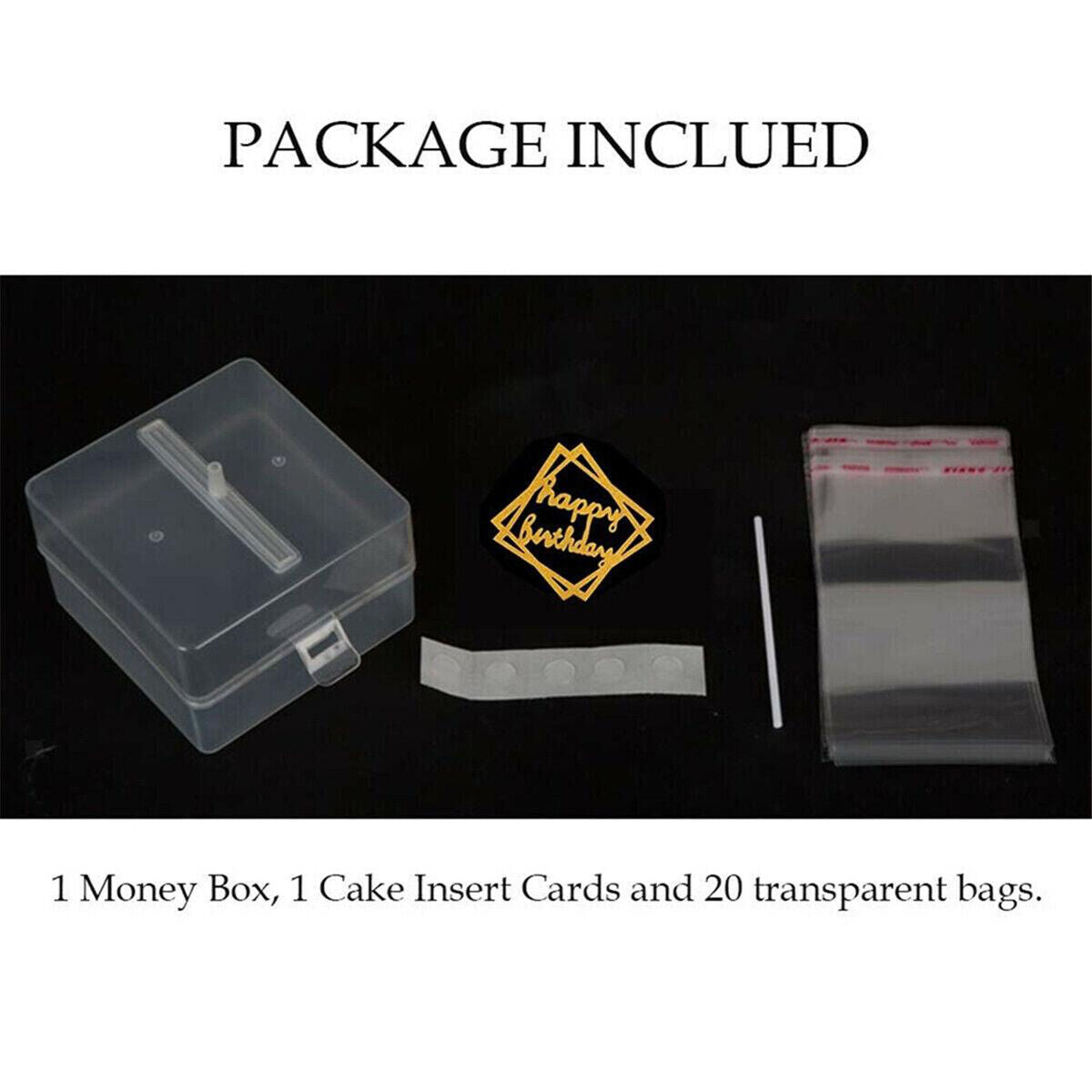 Pulling Money Box Plastic Birthday Cake  for Cake Decoration 11x11x7cm
