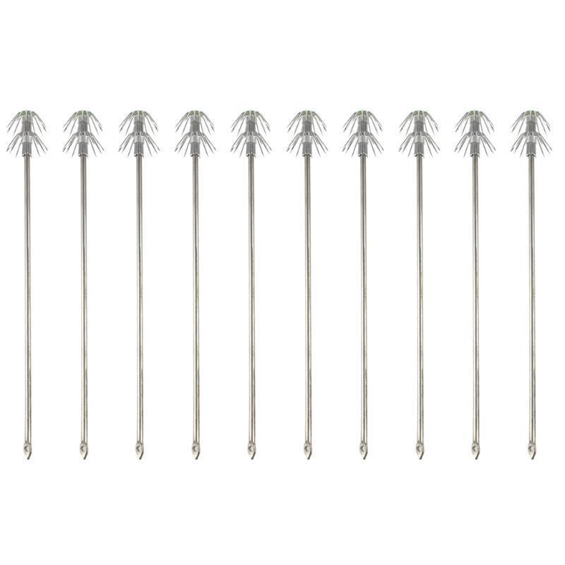 Stainless Steel Double Layers Umbrella Squid Octopus Jigging Fishing Hook Tackle
