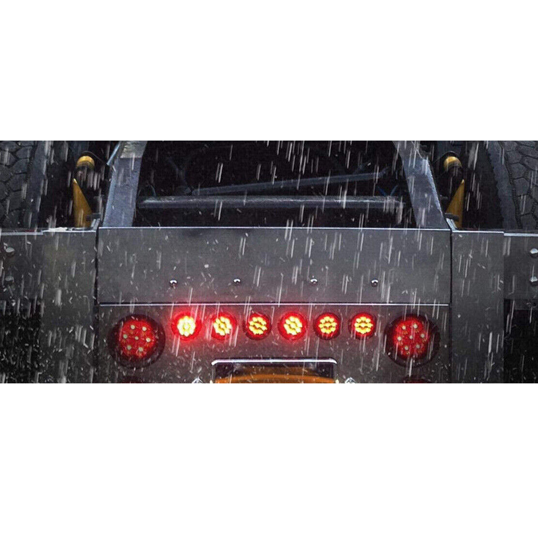 2pcs 2" Round LED Side Marker Light for Car Truck Trailer Van Caravan
