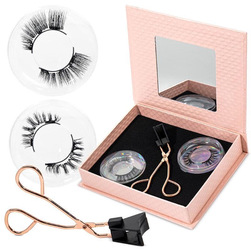 3 Pairs Natural Look False Lashes Set Waterproof Magnetic Eyelashes Kit with Box