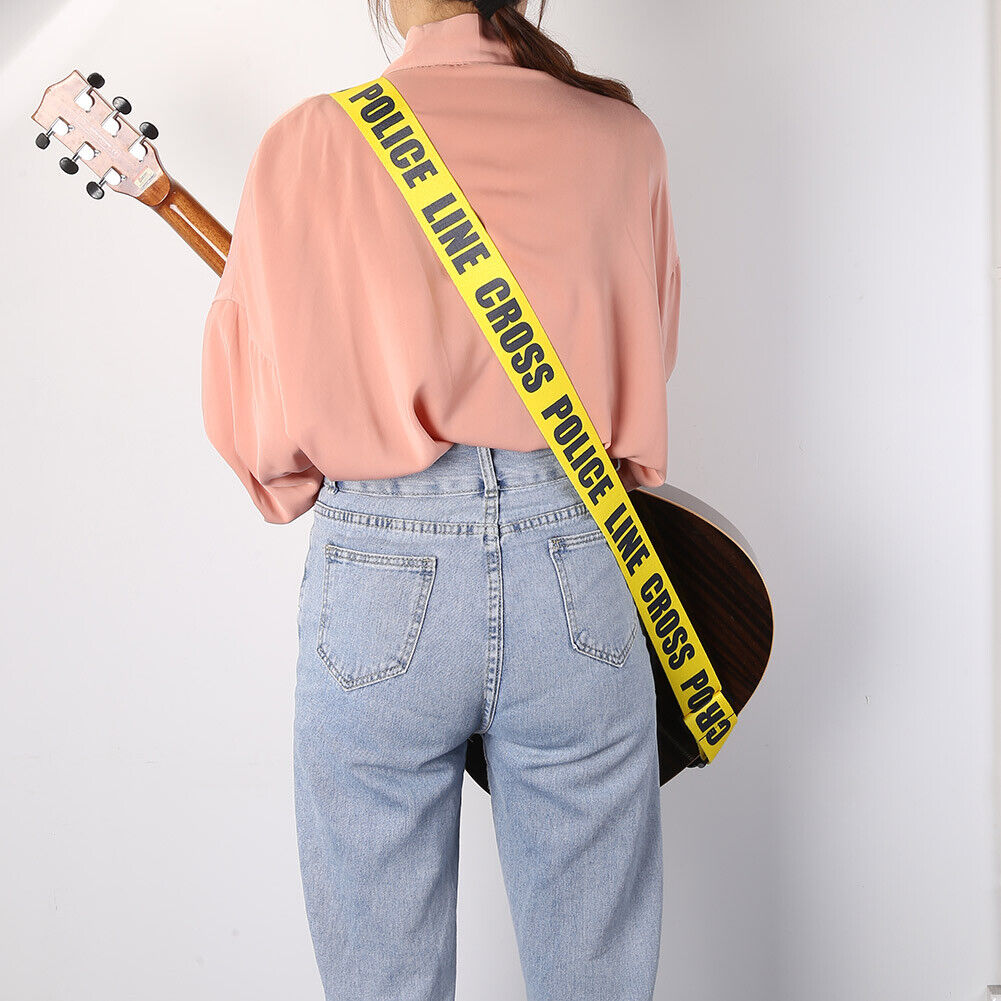 Guitar Strap Belt for Acoustic Electric Guitar Instrument Parts (Yellow)