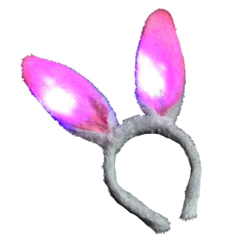 Led Bunny Headband Rabbit Hair Hoop Plush Hairband Rabbit Ear Headband