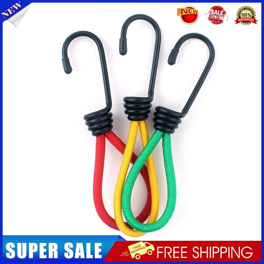 3pcs/set Outdoor Camping Tent Elastic Rope Buckle Hook Fixed Bundle Straps