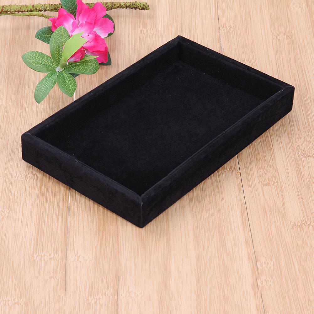 Earrings Bracelet Ring Jewelry Box Display Stand Holder Organizer(Black)