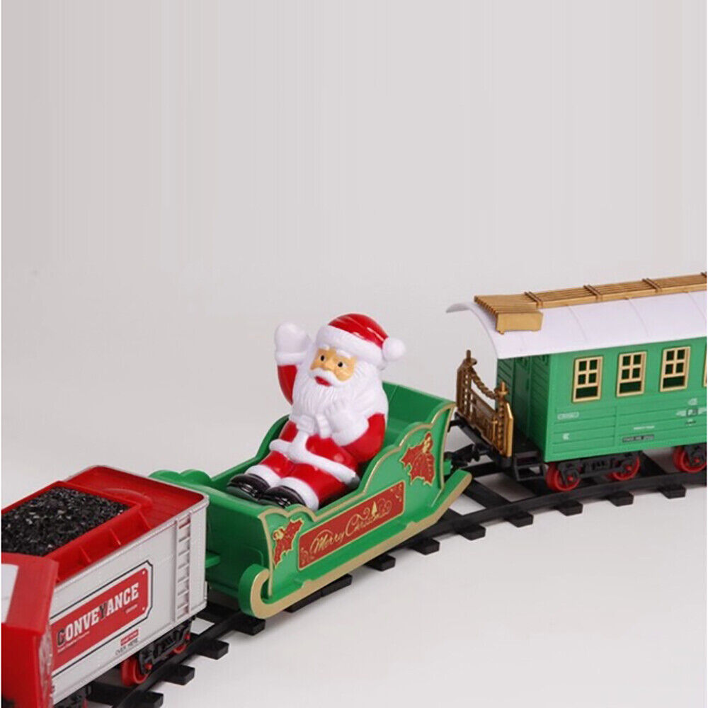 Classic Electric Simulation Rail Christmas Steam Train Track Set Kids Xmas Gift
