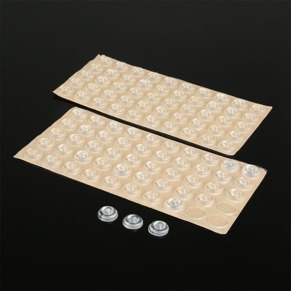 100Pcs Self-Adhesive Door Buffer Pads Protector Stick On Furniture Feet Bumper