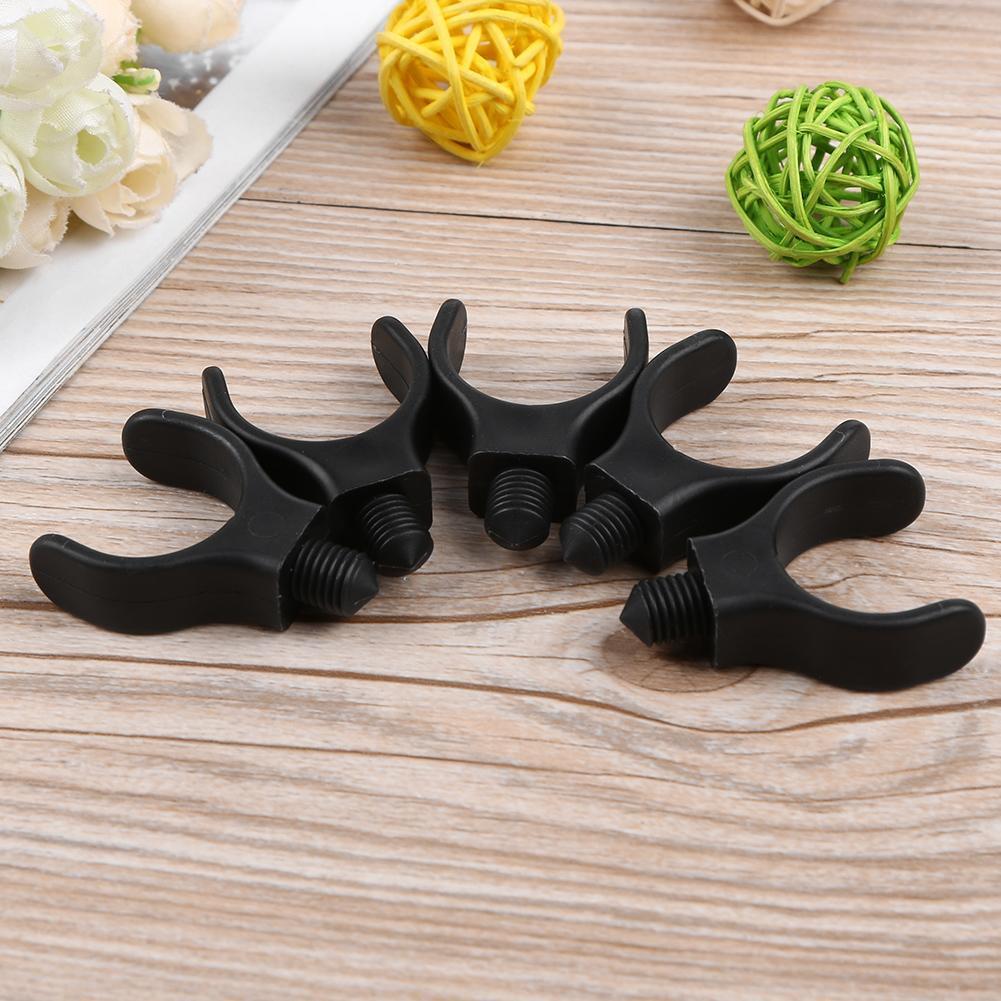 5pcs M3/8in Black Nylon Plastic Carp Fishing Rod Pole Holder Bracket Heads