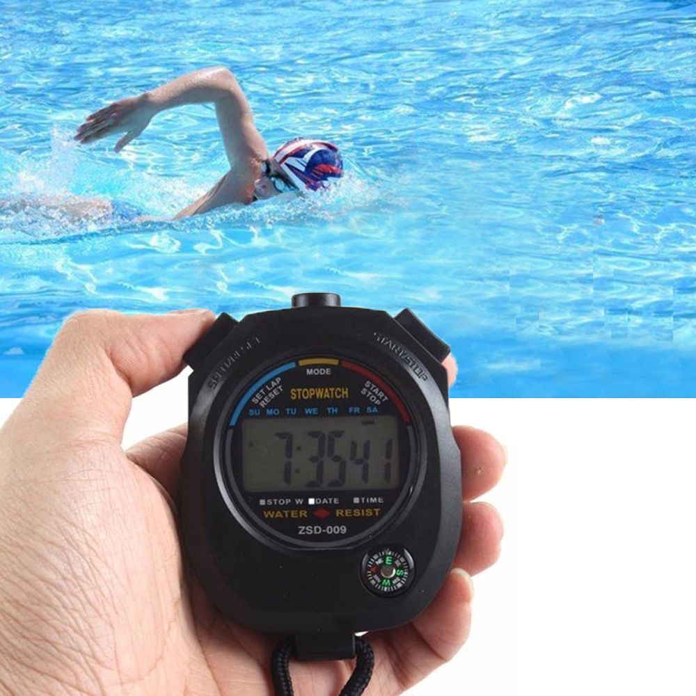 Sports Accessories Counter Timer LCD Stopwatch Chronograph Compass Digital