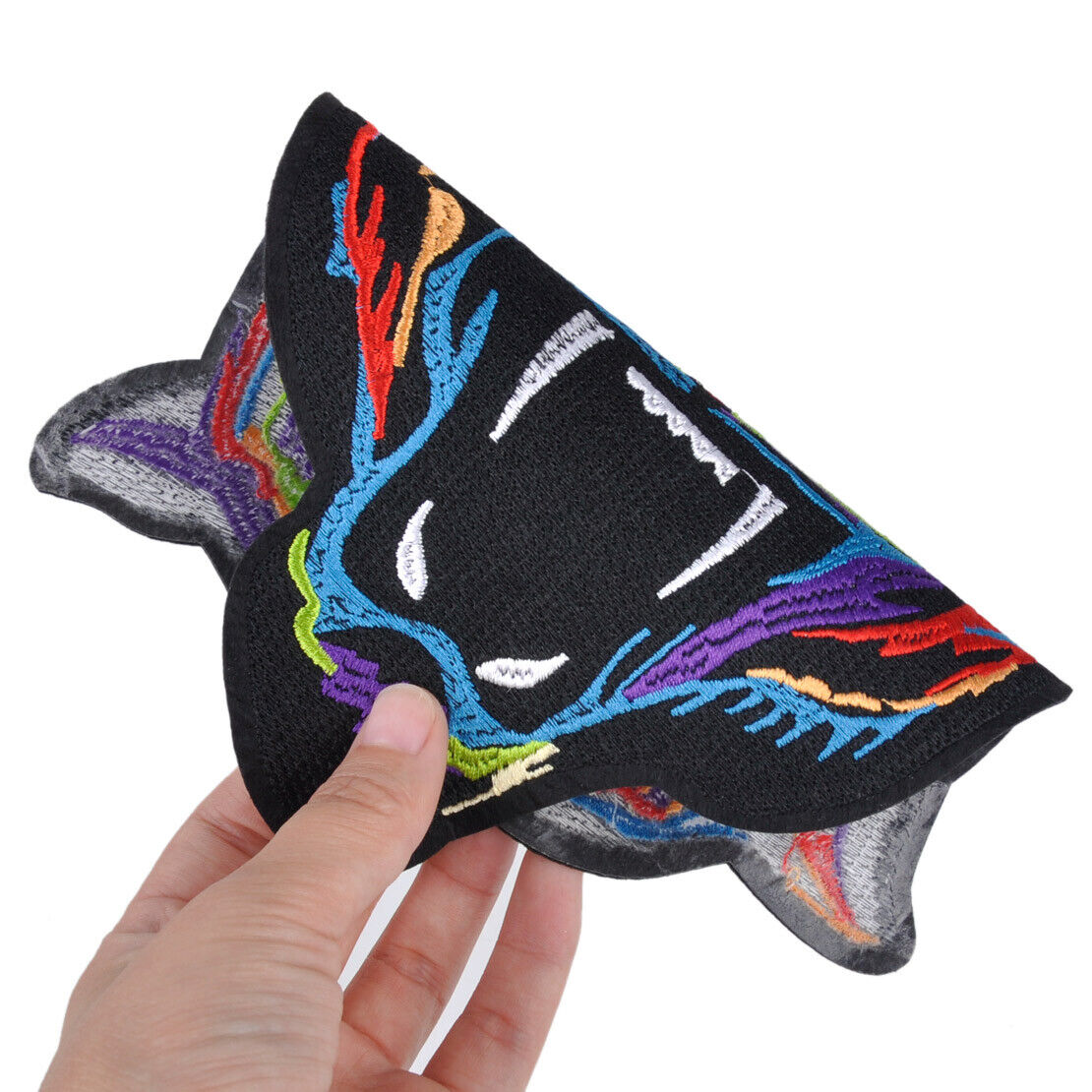 2pcs Large Tiger Head Embroidered Cloth Patch Sew Iron On Jacket Jeans Crafts Li