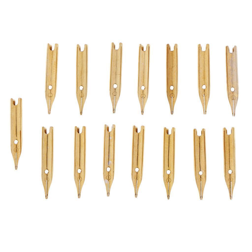 15 Pcs Universal Fountain Pens Nib Pen Tips 0.5 mm for Lettering and Drawing