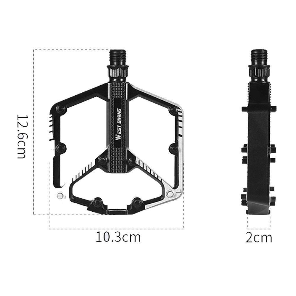 Ball Bearing Bicycle Pedals MTB Pedal Flat Platform Pedaling Road Bike Parts