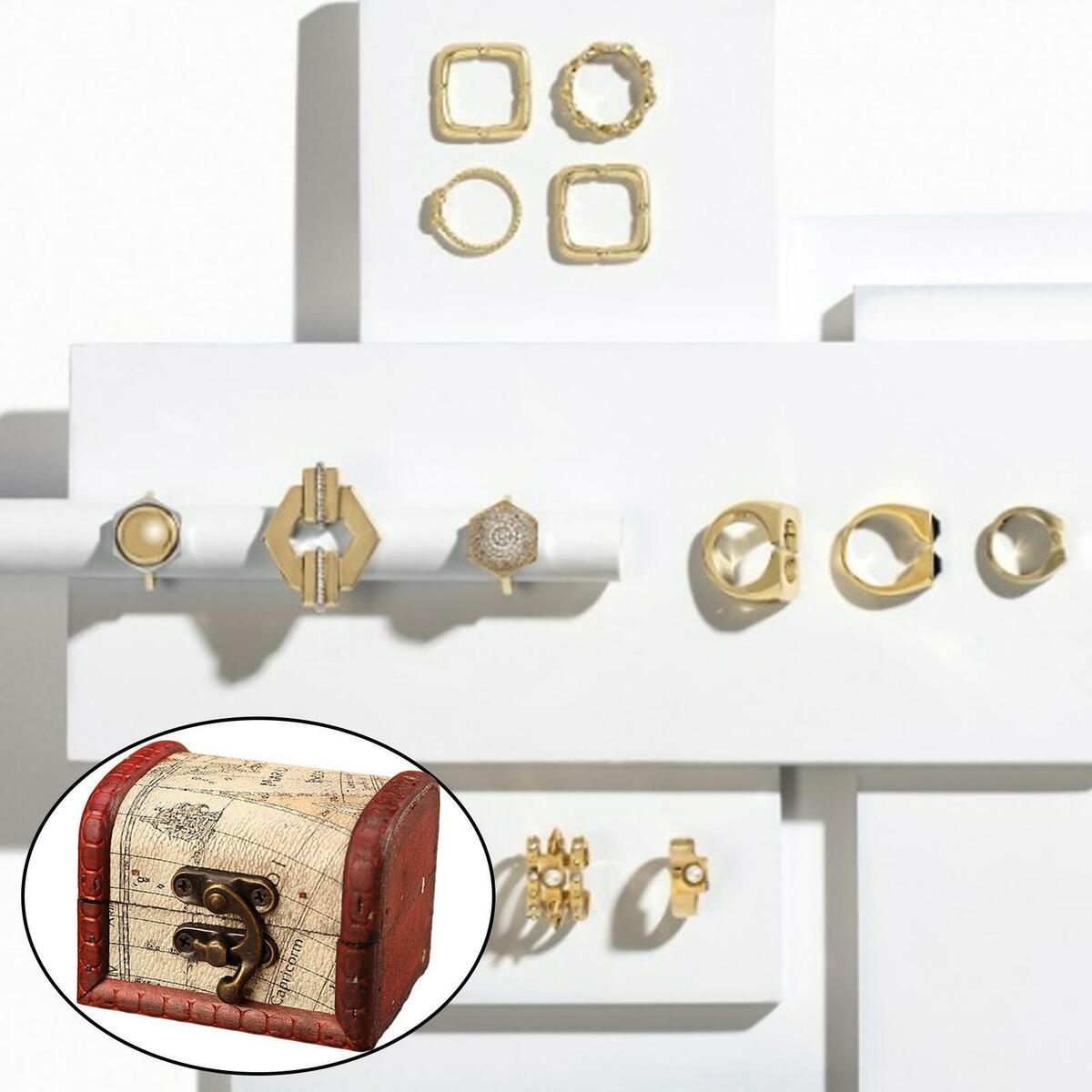 Wooden  Keepsake Collection Jewelry Box  Tabletop Decor