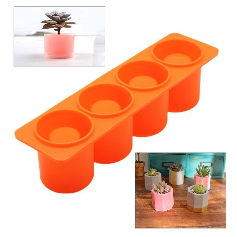 Handmade Pen Holder Silicone Mould Cement Planter Mold Concrete Flower Pots Mold