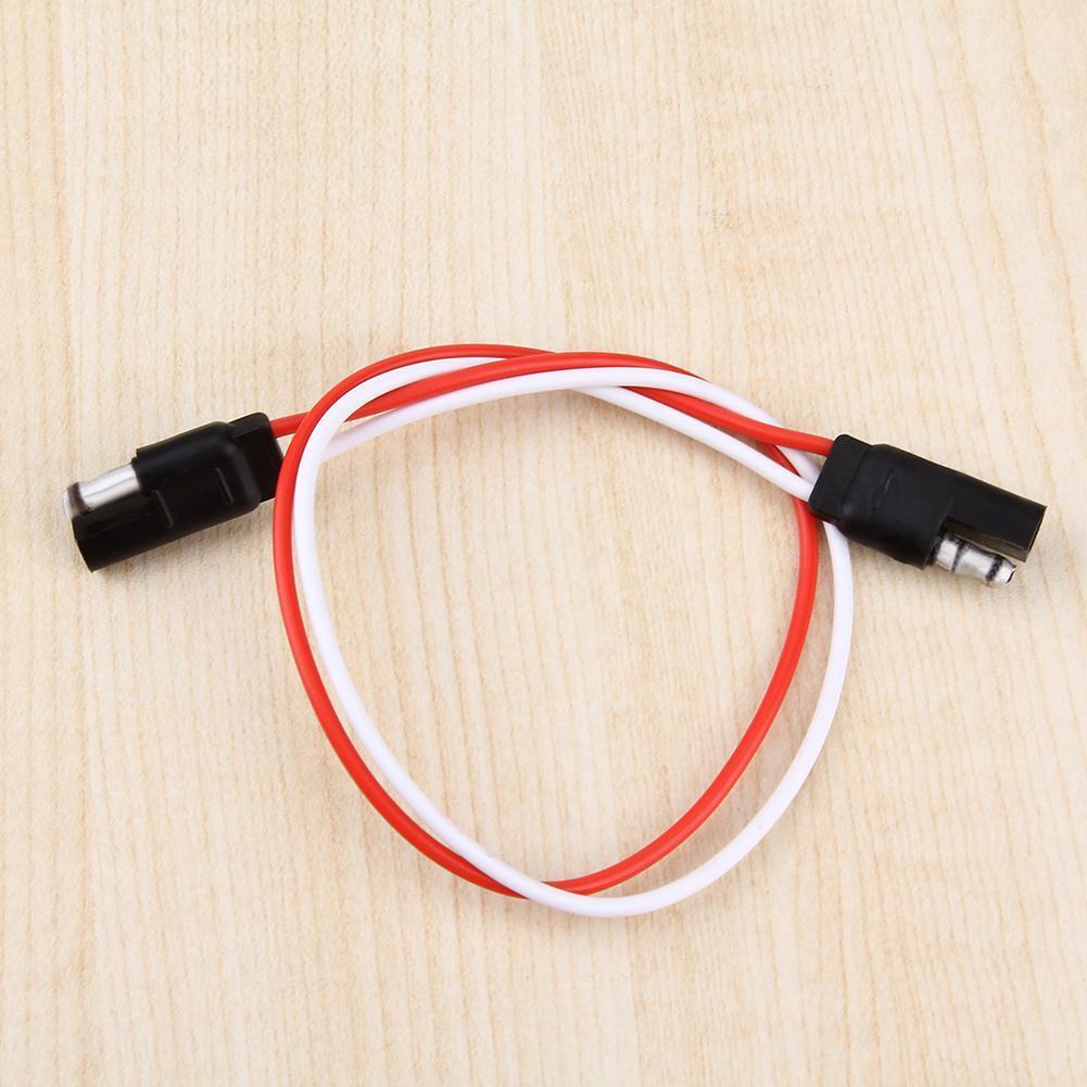 2-Pin SAE Plug Trailer Light Wiring Harness Extension Flat Wire Connector