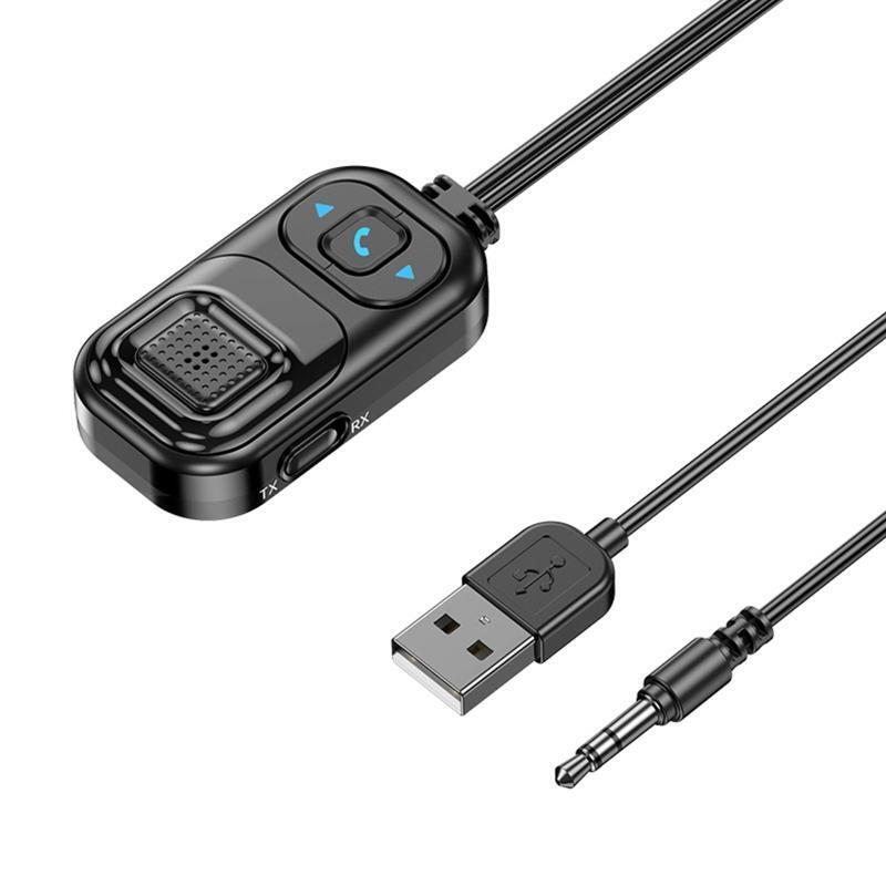 Mini Wireless USB Audio Aux Adapter with 3.5mm Jack Hands-free Calling for Car