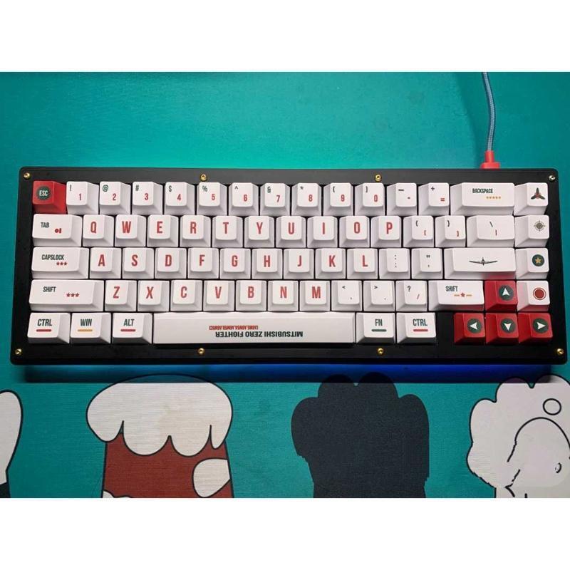 123Keys Aircraft Theme Keycap Dye Sublimation Cherry Profile Mechanical Keyboard