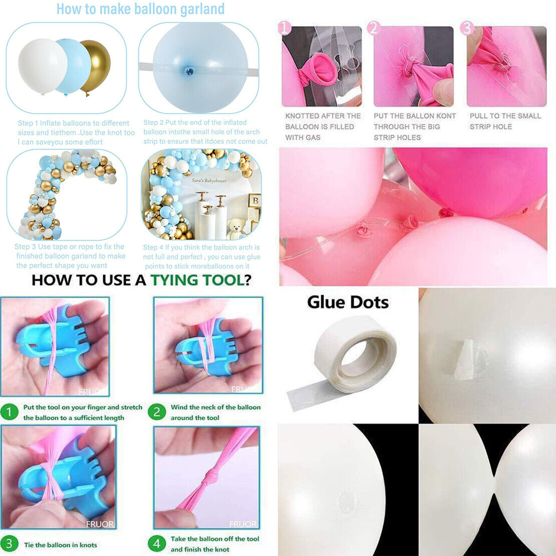 105x Blue Balloon Arch Garland Kit Wedding Birthday Baby Shower Party Decor