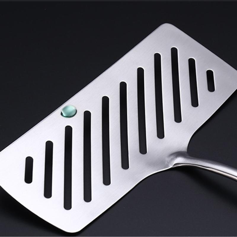 Stainless Steel Barbecue Tong Fried Steak Fish Shovel Frying Pan Spatulas BBQ