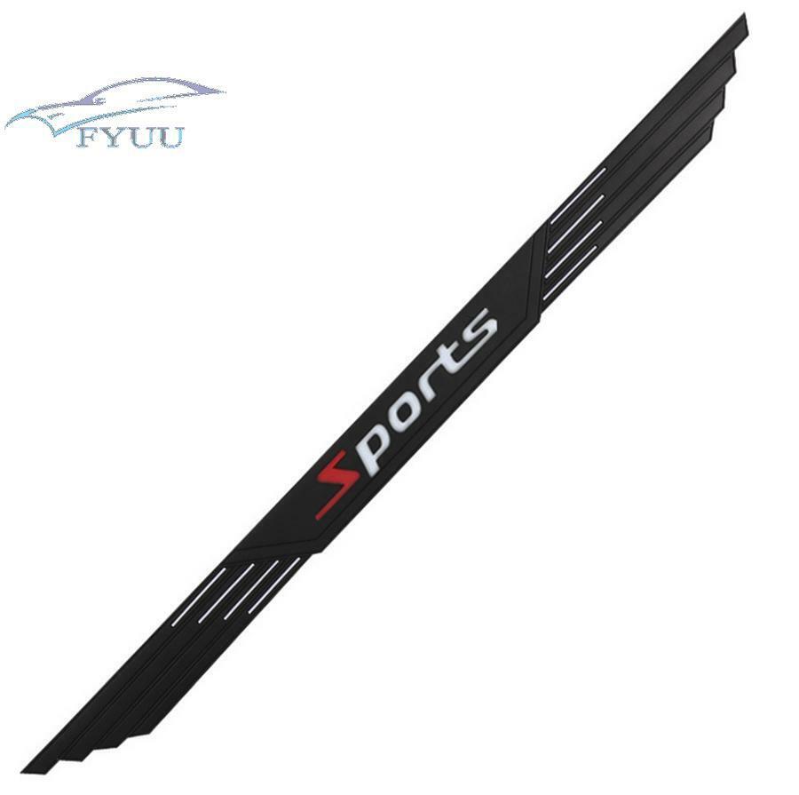 1pc Car Rear Guard Bumper Scratch Protector Non-slip Pad Cover Black Sport Style
