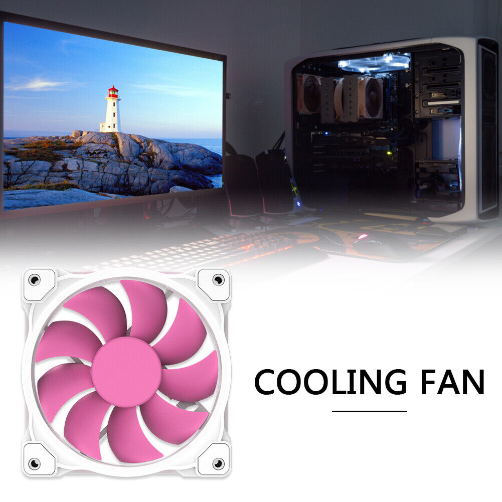 ID-COOLING ZF-12025-W 12V DC Cooling Fan Desktop PC Chassis Cooler Radiator