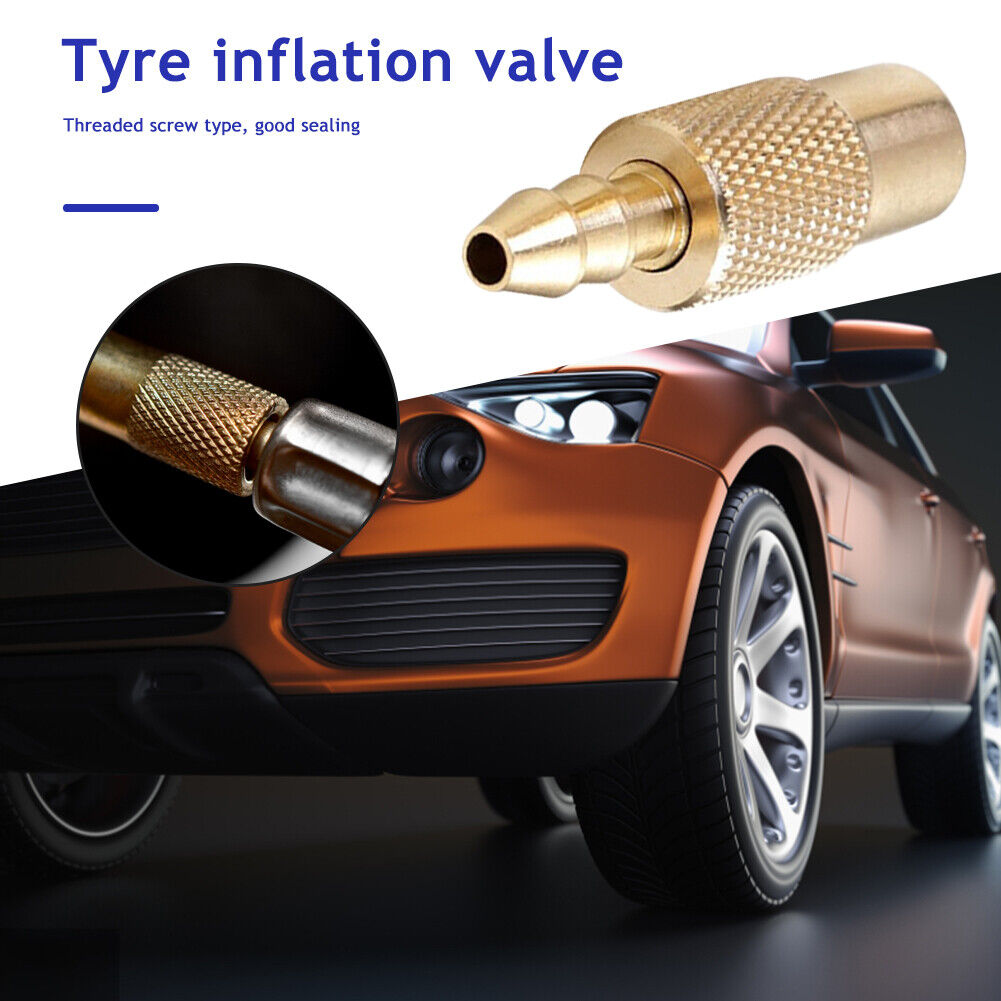 Portable Brass Car Truck Tire Inflator Valve Connector Clamp Joint Adapter