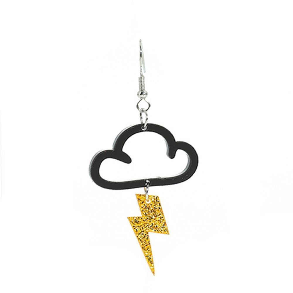Fashion Women Girls Drop Earrings Cloud Lightning Drop Dangle Acrylic Earrings
