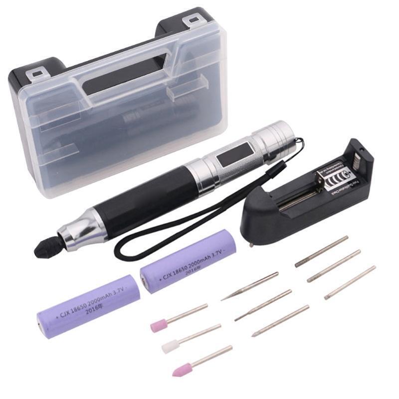 Portable Jewelry Engraving Pen Rechargeable Electric Carving Polishing Pen Kit