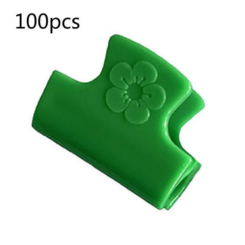 100pcs Greenhouse Clips Plant Stakes Snap Clamps For Garden Film Buckle Clamp