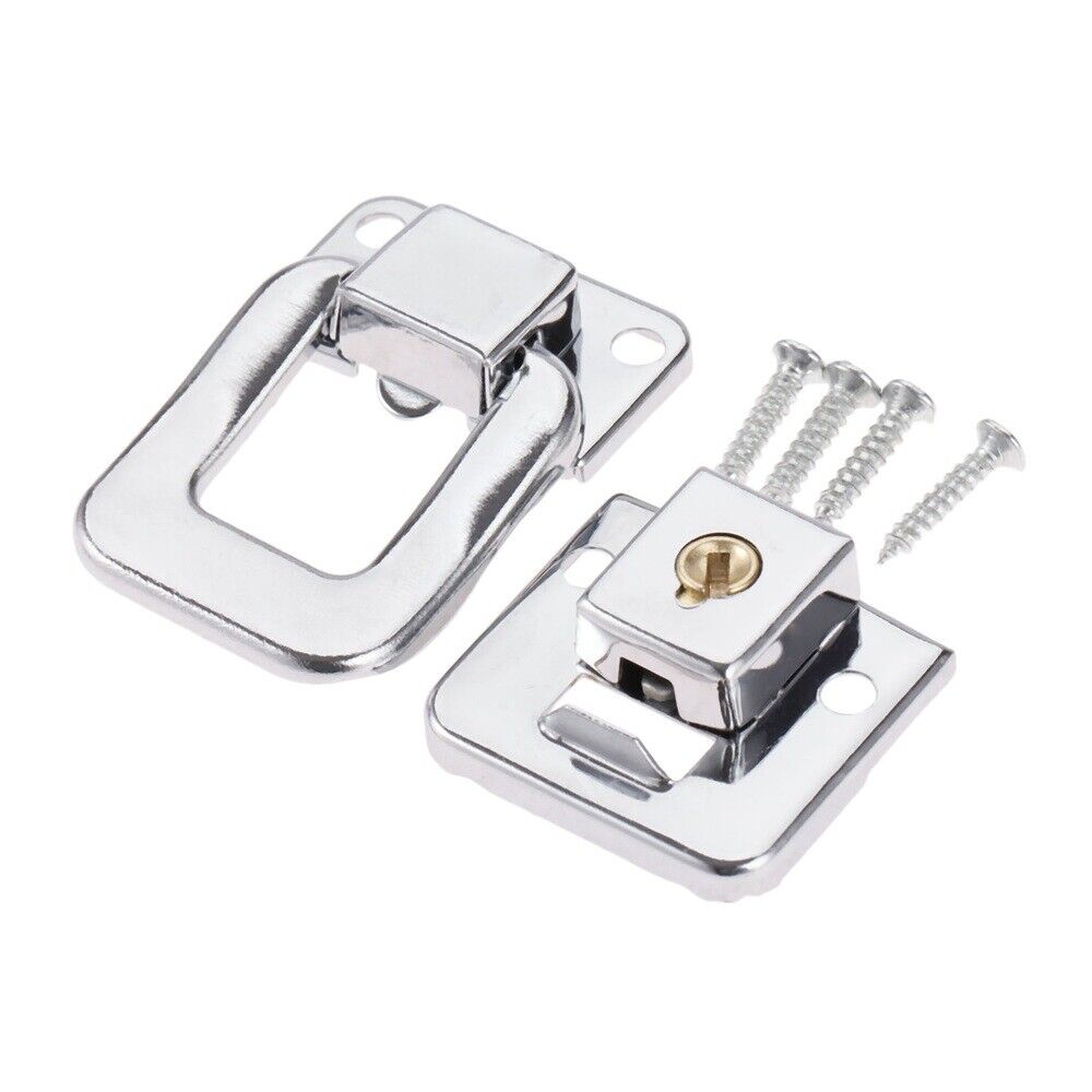 38*28mm Furniture Drawer Cabinet Wardrobe Door Toggle Latch Lock Hardware & Key