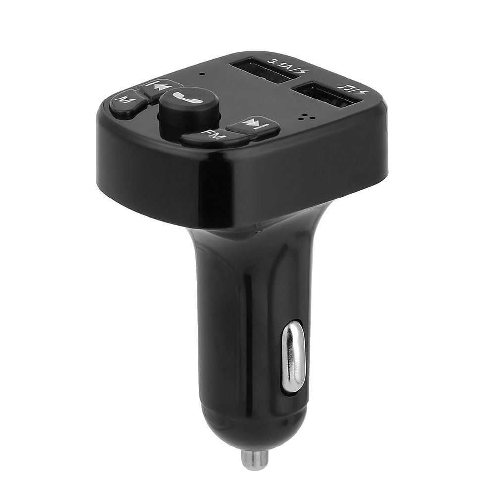 MP3 Player Car FM Transmitter Fast Charger Dual USB Ports Bluetooth Adapter