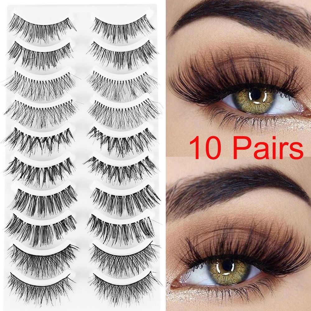 Wispies Thick Long False Eyelashes Natural  Lashes Eye Lashes Extension