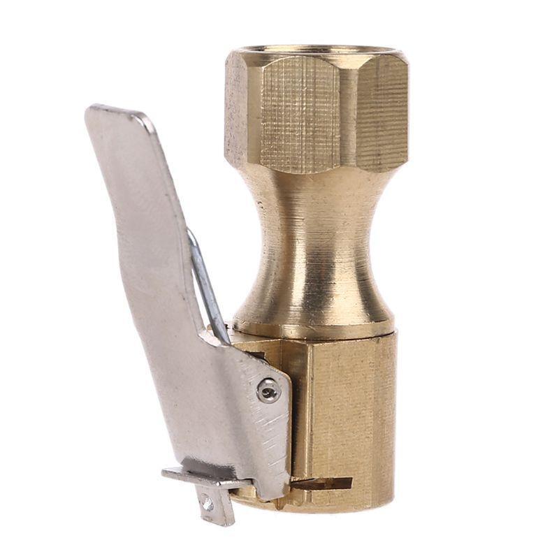 Portable Hose Tire Inflator 1/4" Lock on Air Chuck Hose End with Clamp Connector