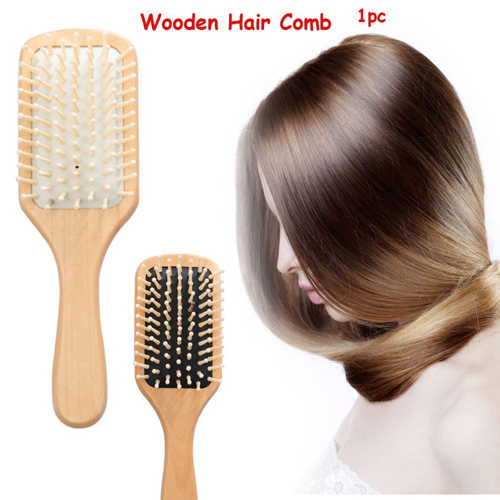 Handle Airbag Anti-static Hair Styling Wood Paddle Hair Comb Hairdressing tool