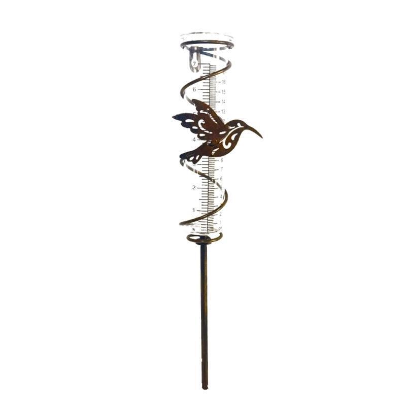 Weather-resistant Metal Rain Gauge Measuring Cup Outdoors Decoration 9.2 oz