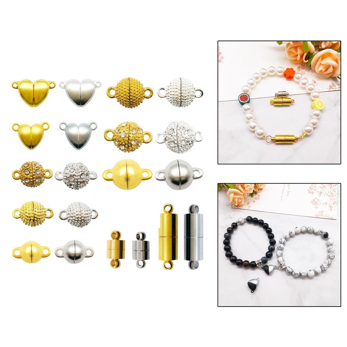 20Pcs Magnetic Jewelry Clasp Necklace Bracelet Connector Hook  Clasps