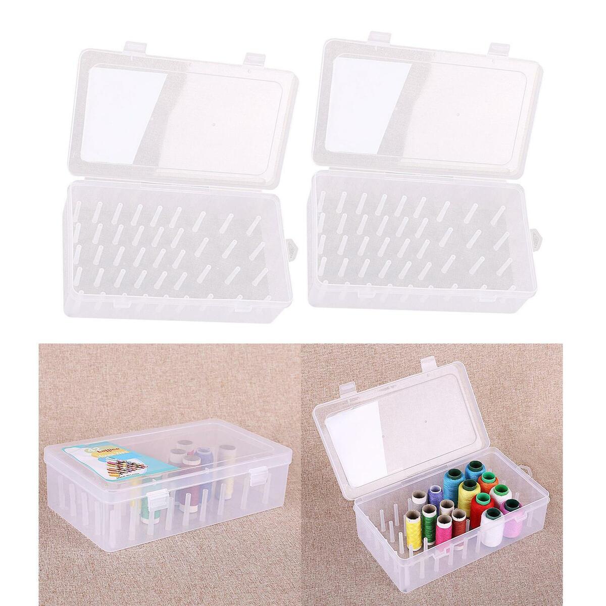 2x Large Durable Sewing Thread  Craft Case 24x14cm Sorting Holder